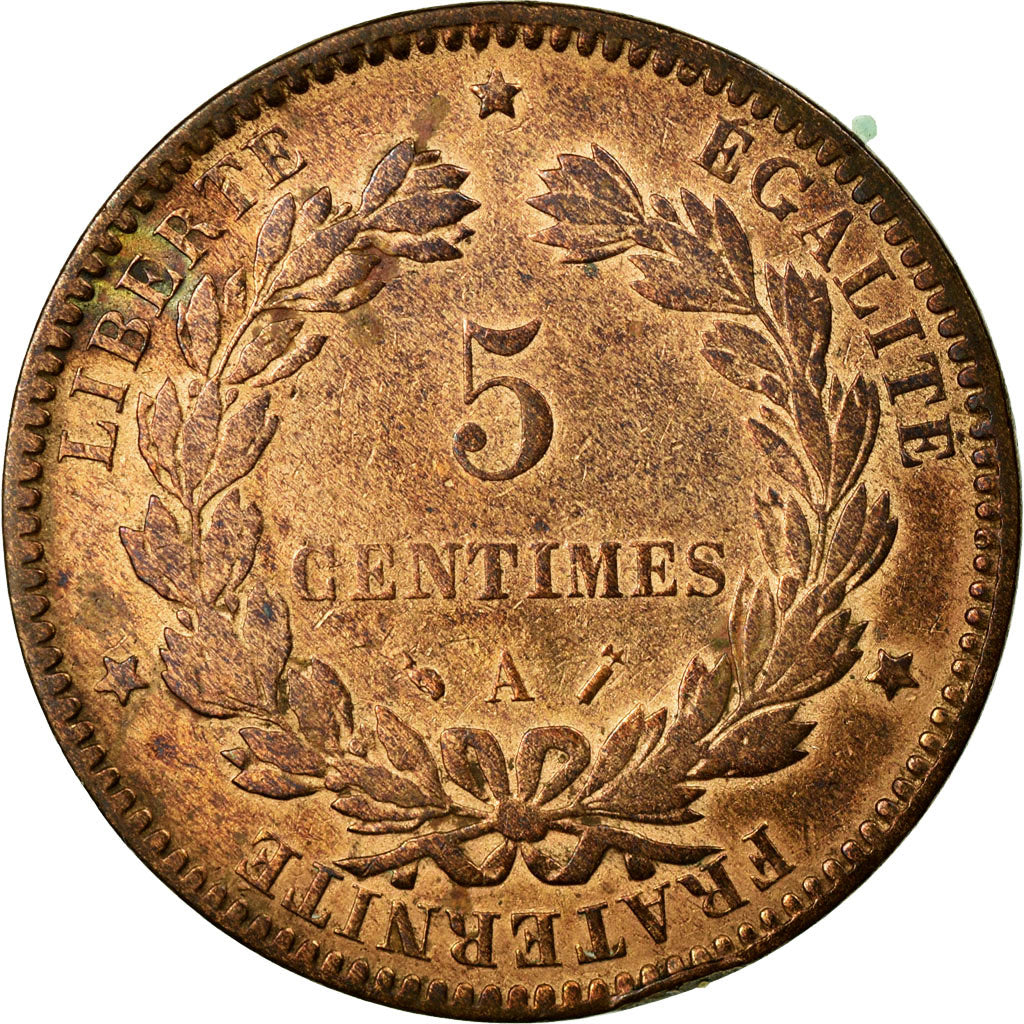 Moneta, Francja, Cérès, 5 Centimes, 1891, Paris, VF(30-35), Bronze, KM:821.1