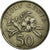 Coin, Singapore, 50 Cents, 1986, British Royal Mint, EF(40-45), Copper-nickel