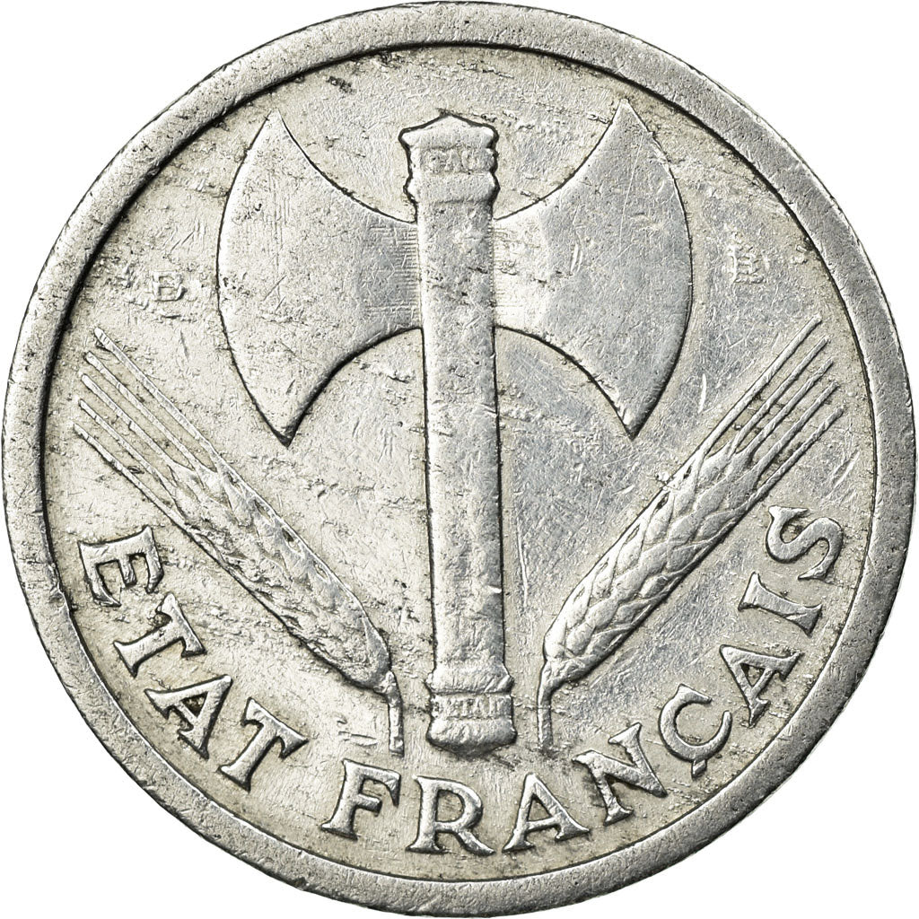 Münze, Frankreich, Bazor, 2 Francs, 1943, Beaumont - Le Roger, S+, Aluminium