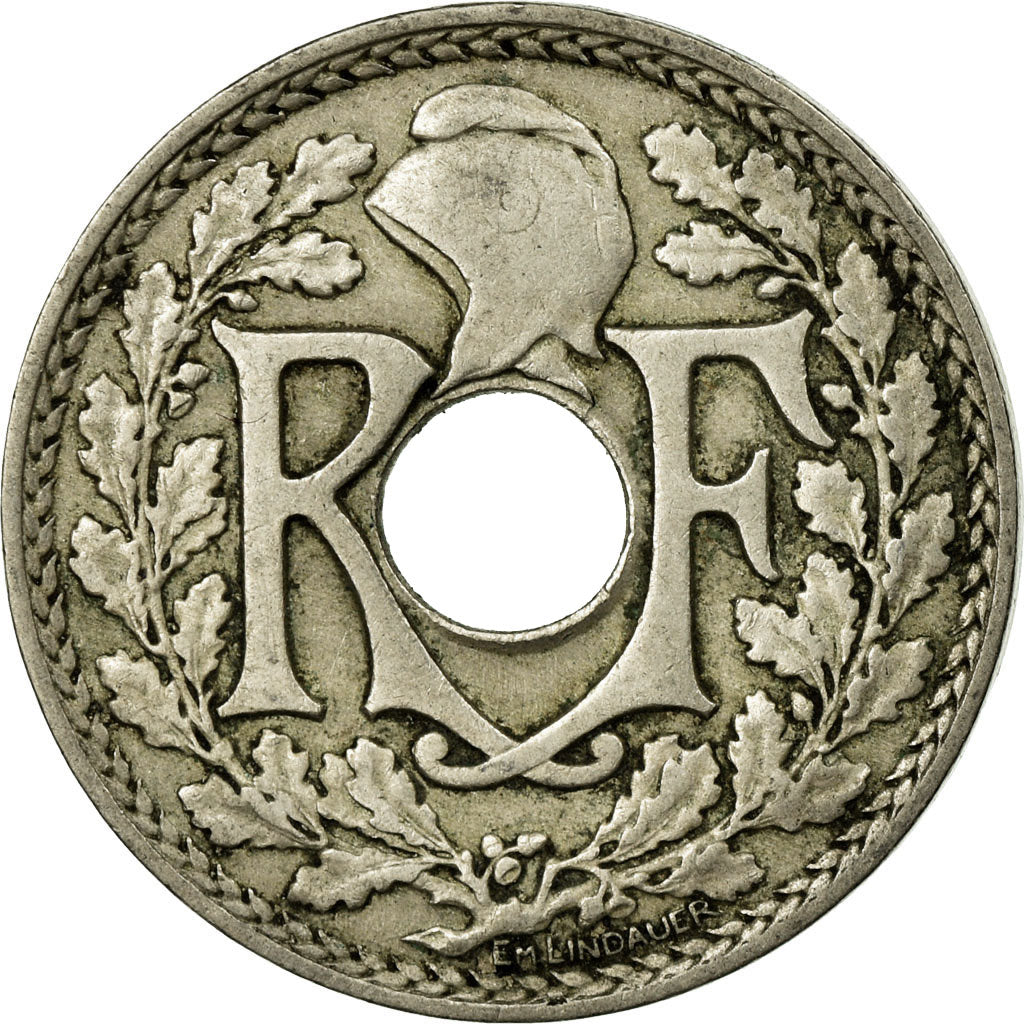 Munten, Frankrijk, Lindauer, 25 Centimes, 1917, ZF, Copper-nickel, KM:867a