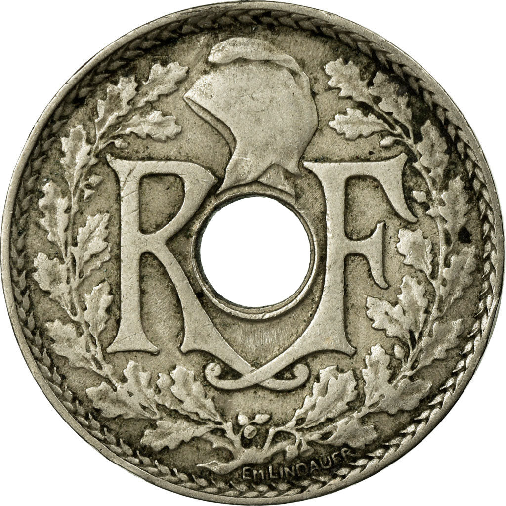 Moeda, França, Lindauer, 25 Centimes, 1919, EF(40-45), Cobre-níquel, KM:867a