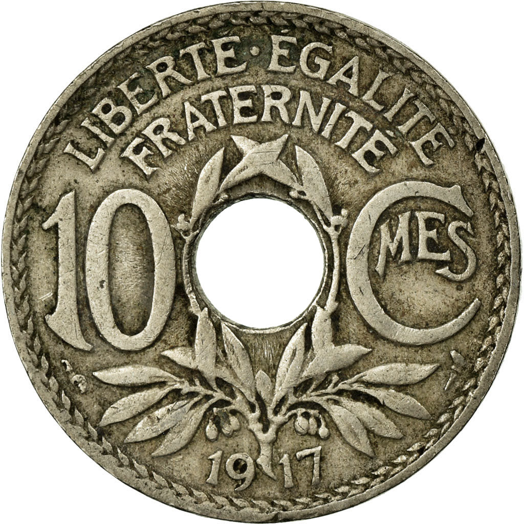 Coin, France, Lindauer, 10 Centimes, 1917, Paris, VF(30-35), Copper-nickel