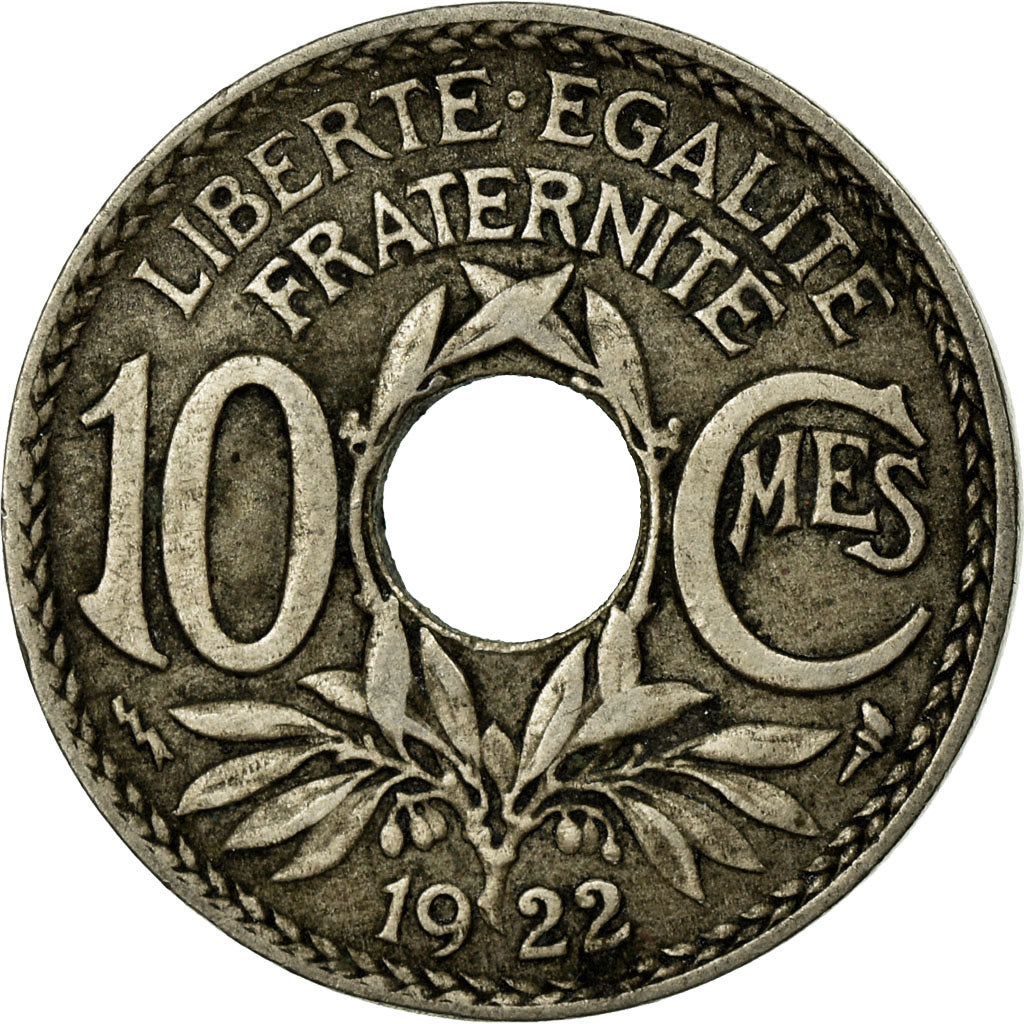 Coin, France, Lindauer, 10 Centimes, 1922, Poissy, VF(30-35), Copper-nickel