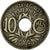 Moneta, Francja, Lindauer, 10 Centimes, 1922, Poissy, VF(30-35), Miedź-Nikiel