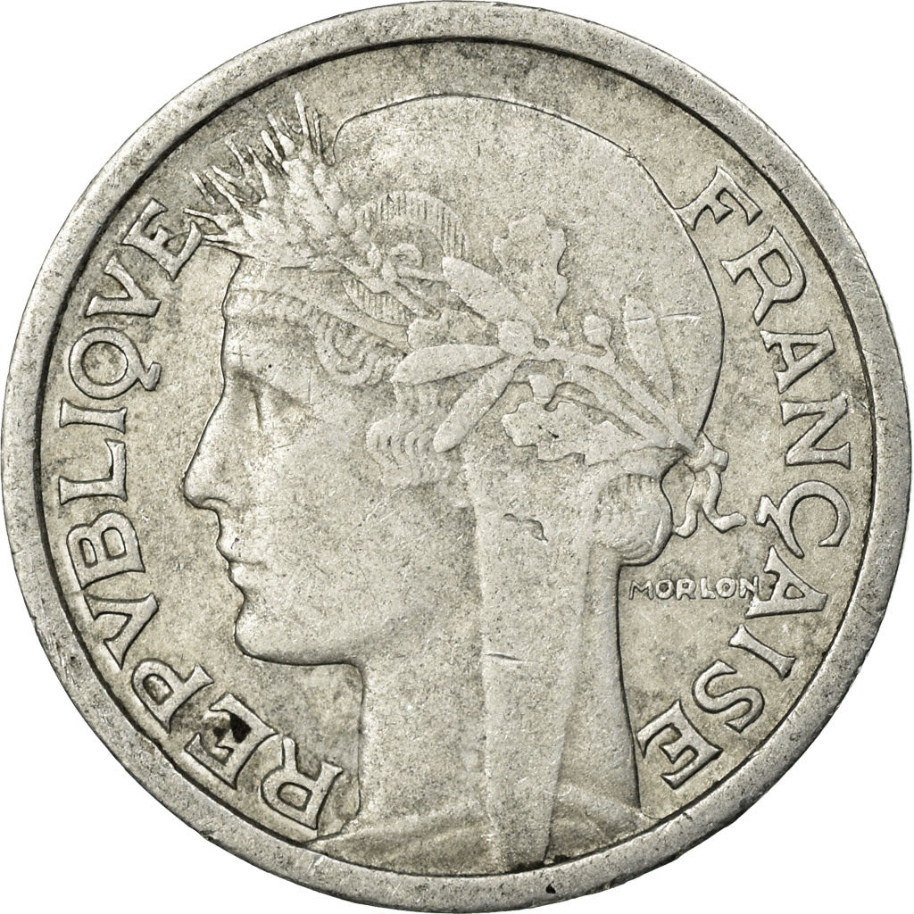 Moneta, Francia, Morlon, Franc, 1958, Beaumont - Le Roger, MB, Alluminio