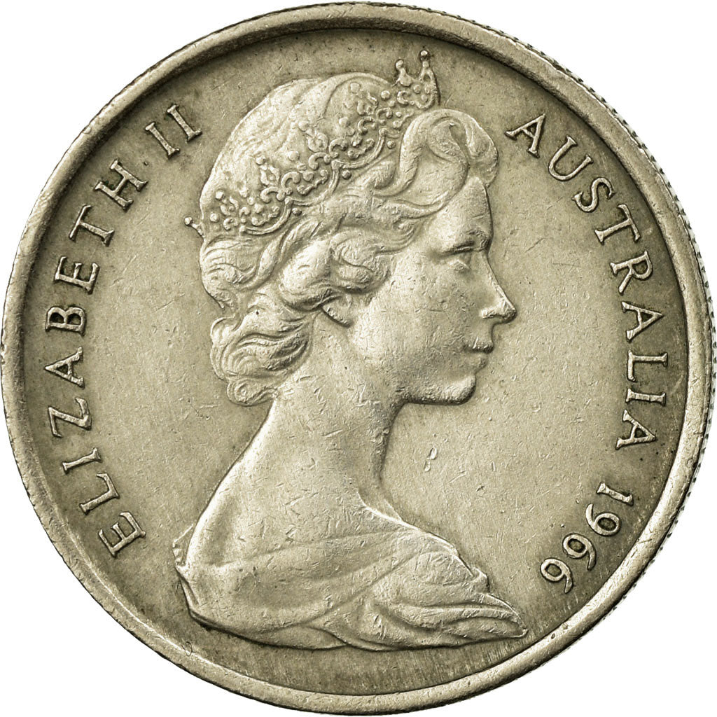 Moneda, Australia, Elizabeth II, 5 Cents, 1966, MBC, Cobre - níquel, KM:64