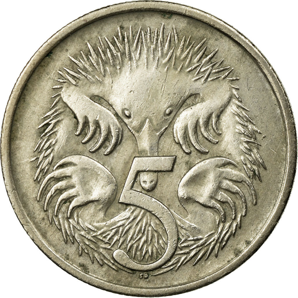 Moneda, Australia, Elizabeth II, 5 Cents, 1966, MBC, Cobre - níquel, KM:64