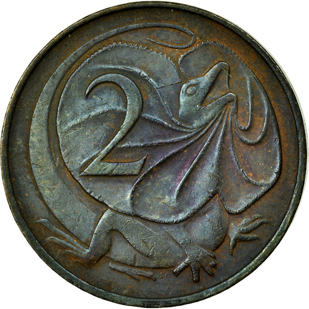 Coin, Australia, Elizabeth II, 2 Cents, 1966, EF(40-45), Bronze, KM:63