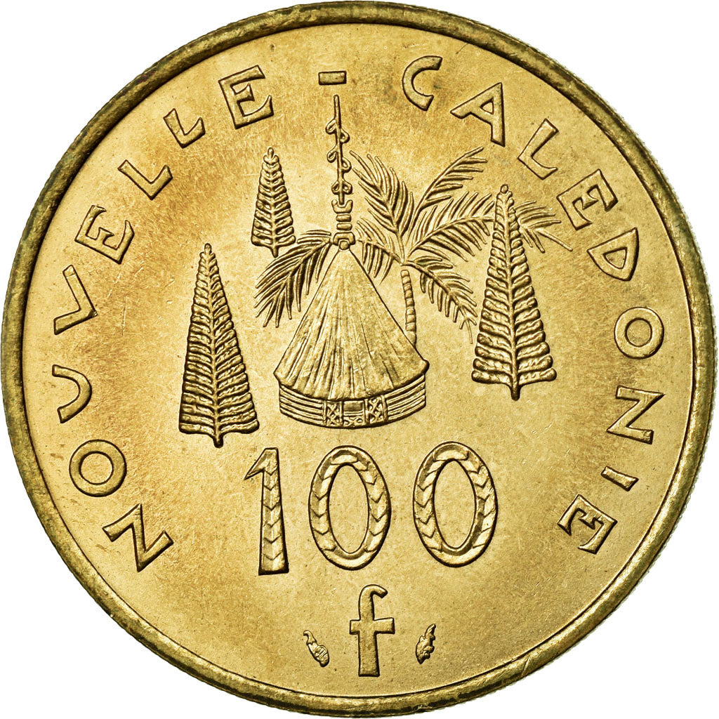 Moneta, Nowa Kaledonia, 100 Francs, 1976, Paris, AU(50-53), Nikiel-Brąz, KM:15