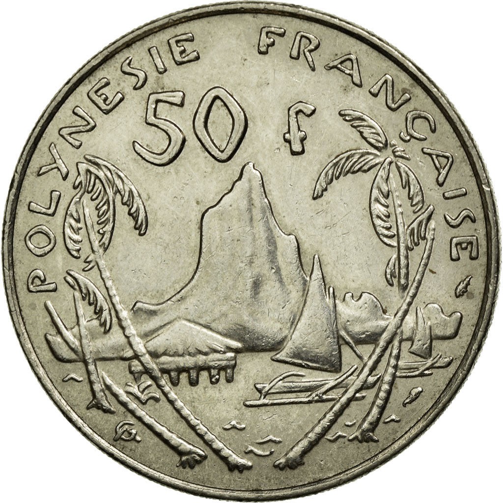 Coin, French Polynesia, 50 Francs, 1975, Paris, EF(40-45), Nickel, KM:13
