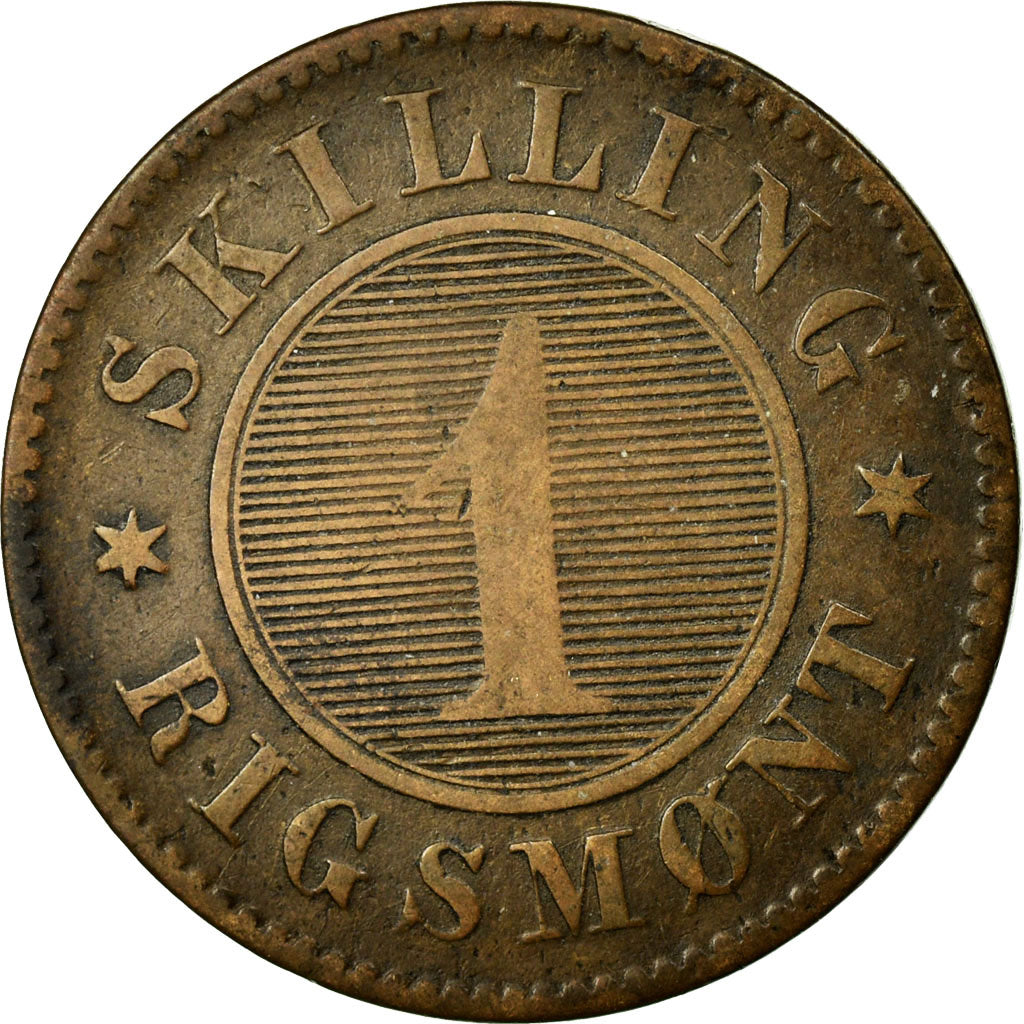 Coin, Denmark, Frederik VII, Skilling Rigsmont, 1856, Copenhagen, EF(40-45)