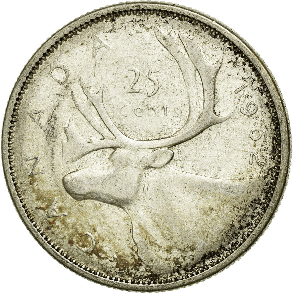 Münze, Kanada, Elizabeth II, 25 Cents, 1962, Royal Canadian Mint, Ottawa, S+