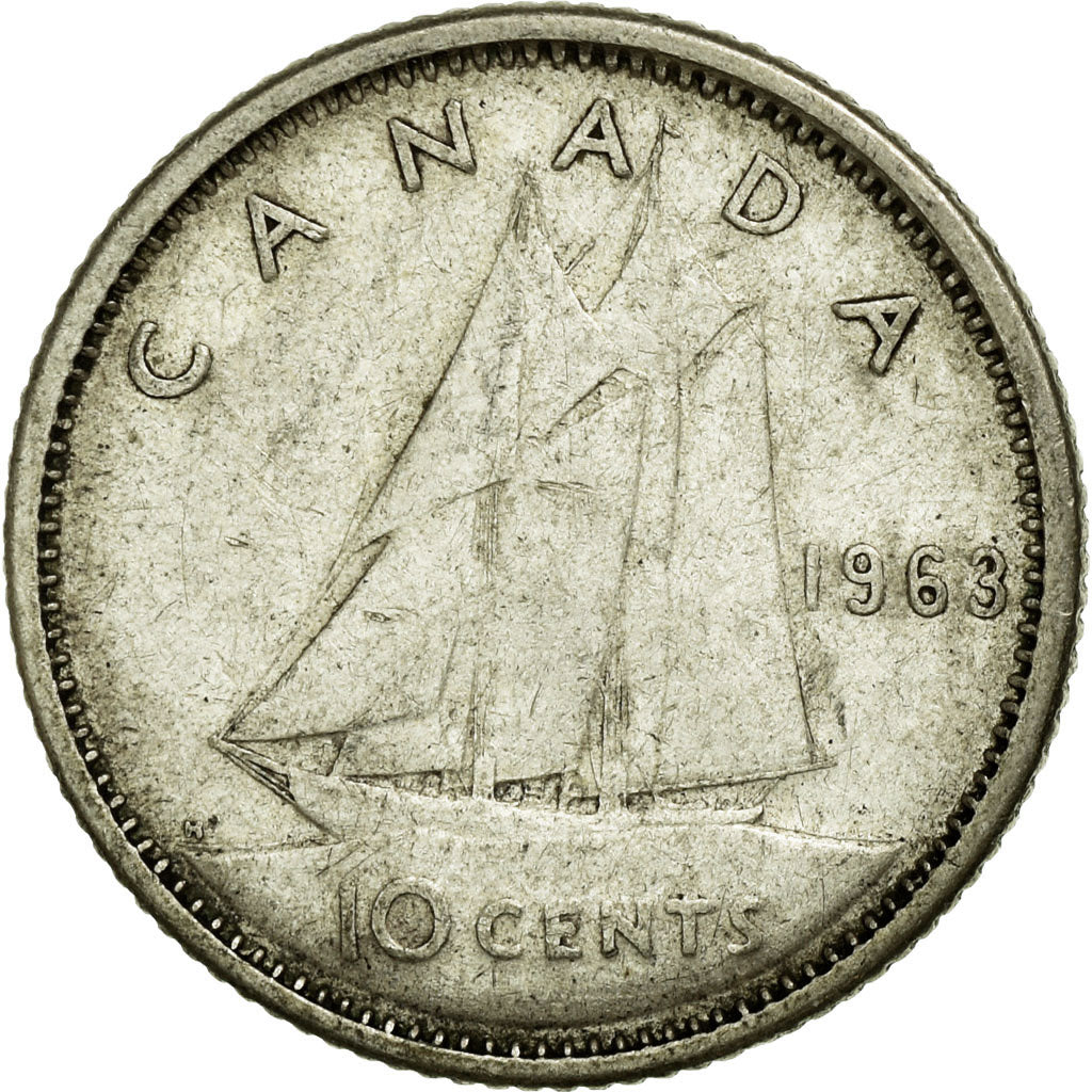 Monnaie, Canada, Elizabeth II, 10 Cents, 1963, Royal Canadian Mint, Ottawa, TB