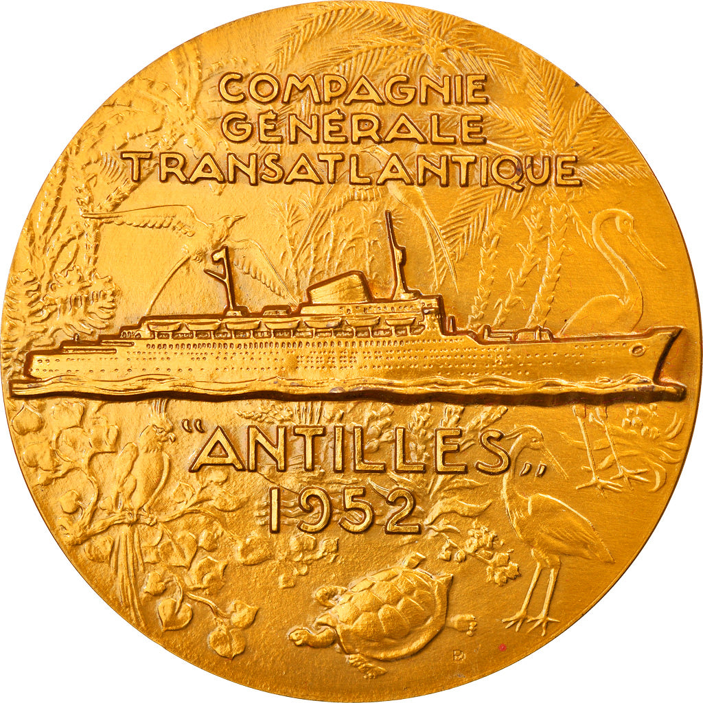 France, Médaille, Compagnie Générale Transatlantique, Antilles, Shipping