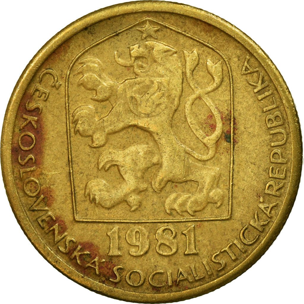 Coin, Czechoslovakia, 20 Haleru, 1981, EF(40-45), Nickel-brass, KM:74