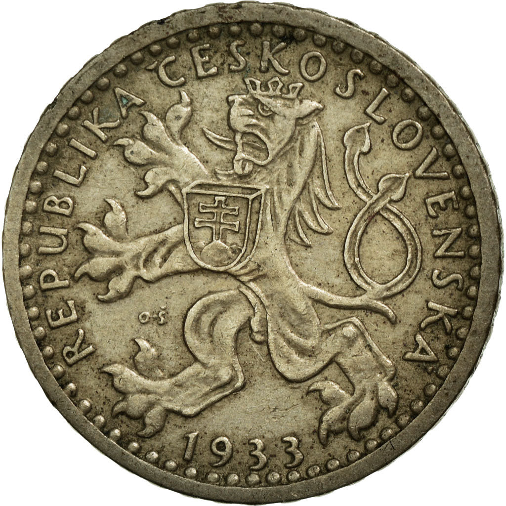 Coin, Czechoslovakia, 25 Haleru, 1933, EF(40-45), Copper-nickel, KM:16