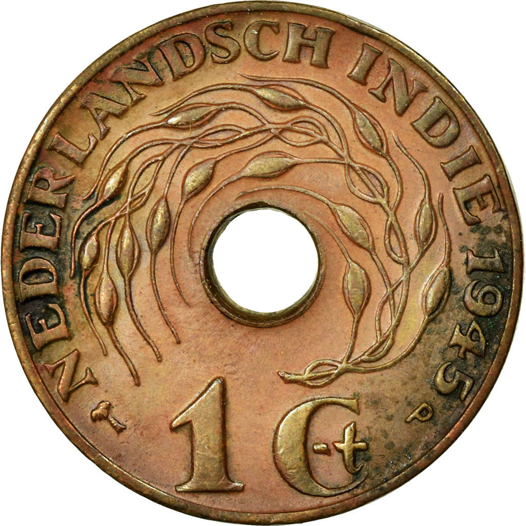 Coin, NETHERLANDS EAST INDIES, Wilhelmina I, Cent, 1945, Utrecht, EF(40-45)