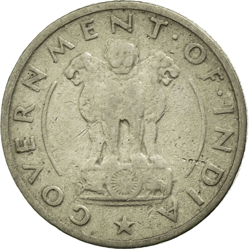 Coin, INDIA-REPUBLIC, 1/4 Rupee, 1951, VF(30-35), Nickel, KM:5.1