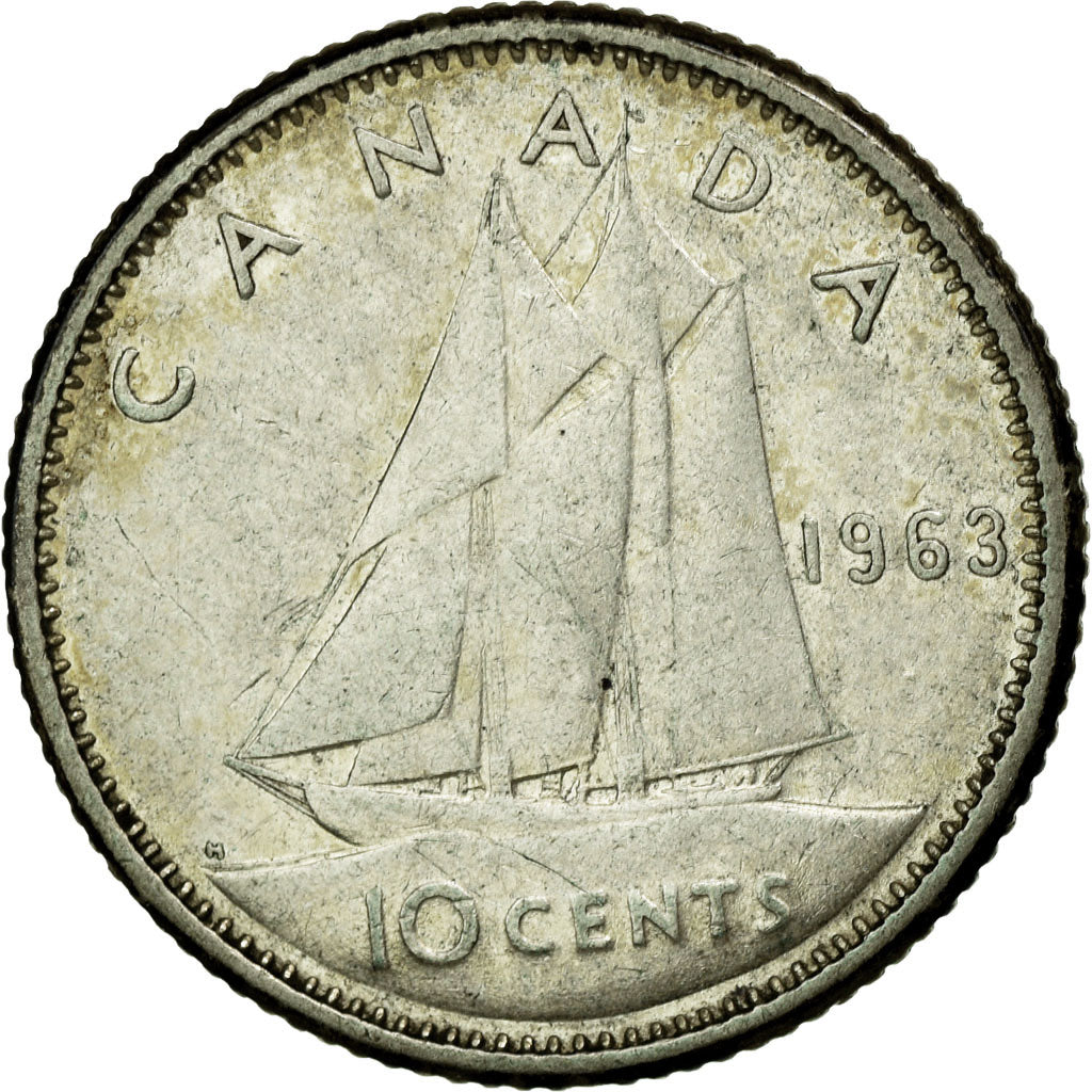 Monnaie, Canada, Elizabeth II, 10 Cents, 1963, Royal Canadian Mint, Ottawa, TTB