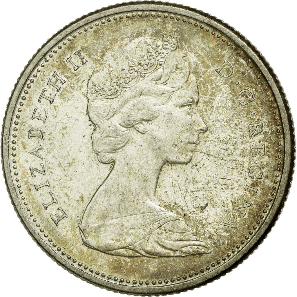 Moneta, Canada, Elizabeth II, 25 Cents, 1966, Royal Canadian Mint, Ottawa