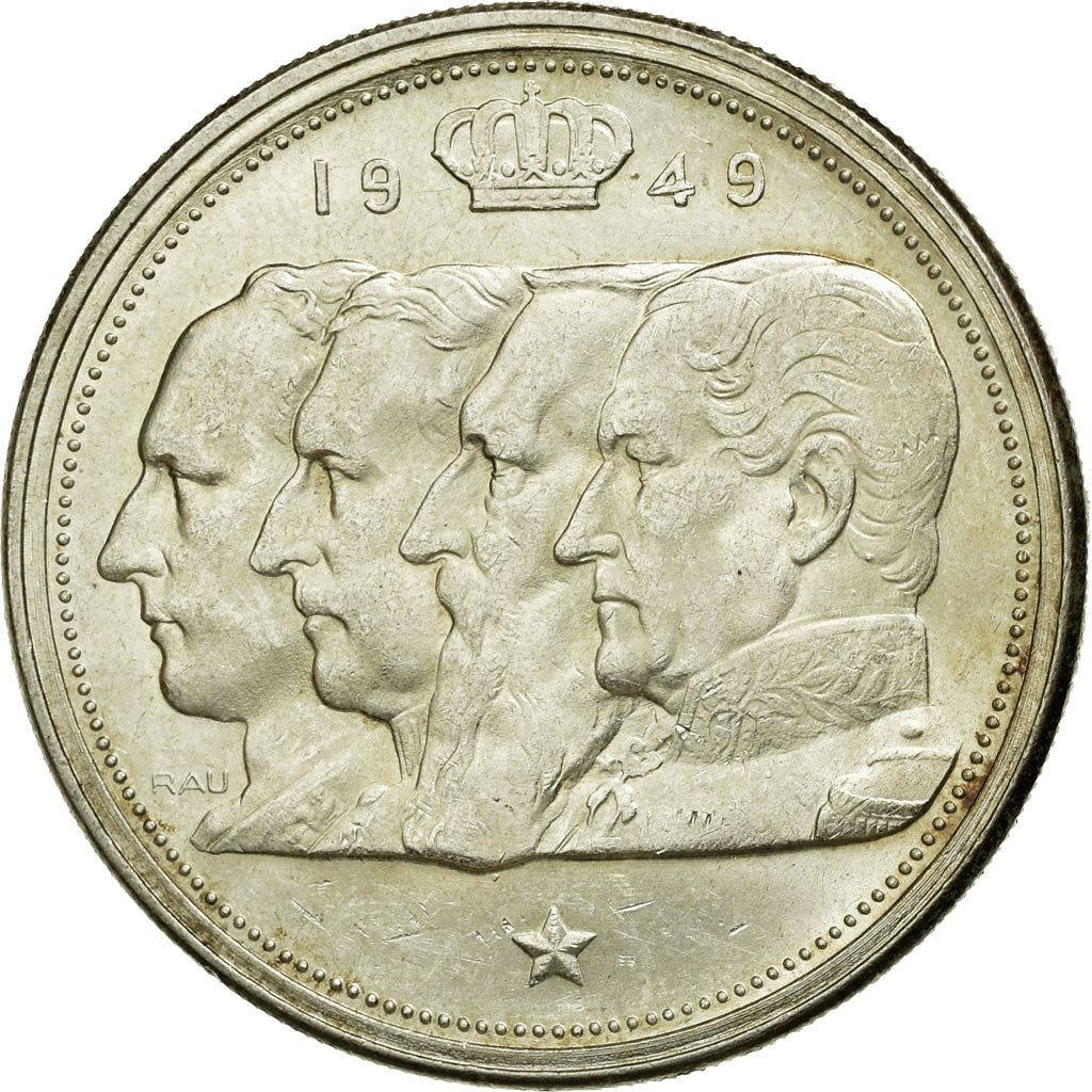 Coin, Belgium, 100 Francs, 100 Frank, 1949, EF(40-45), Silver, KM:139.1