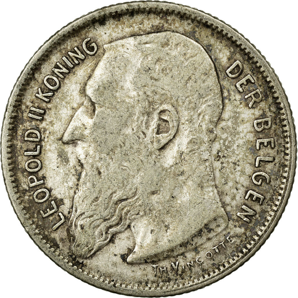 Coin, Belgium, 2 Francs, 2 Frank, 1909, EF(40-45), Silver, KM:59