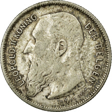 Moneta, Belgia, 2 Francs, 2 Frank, 1909, EF(40-45), Srebro, KM:59
