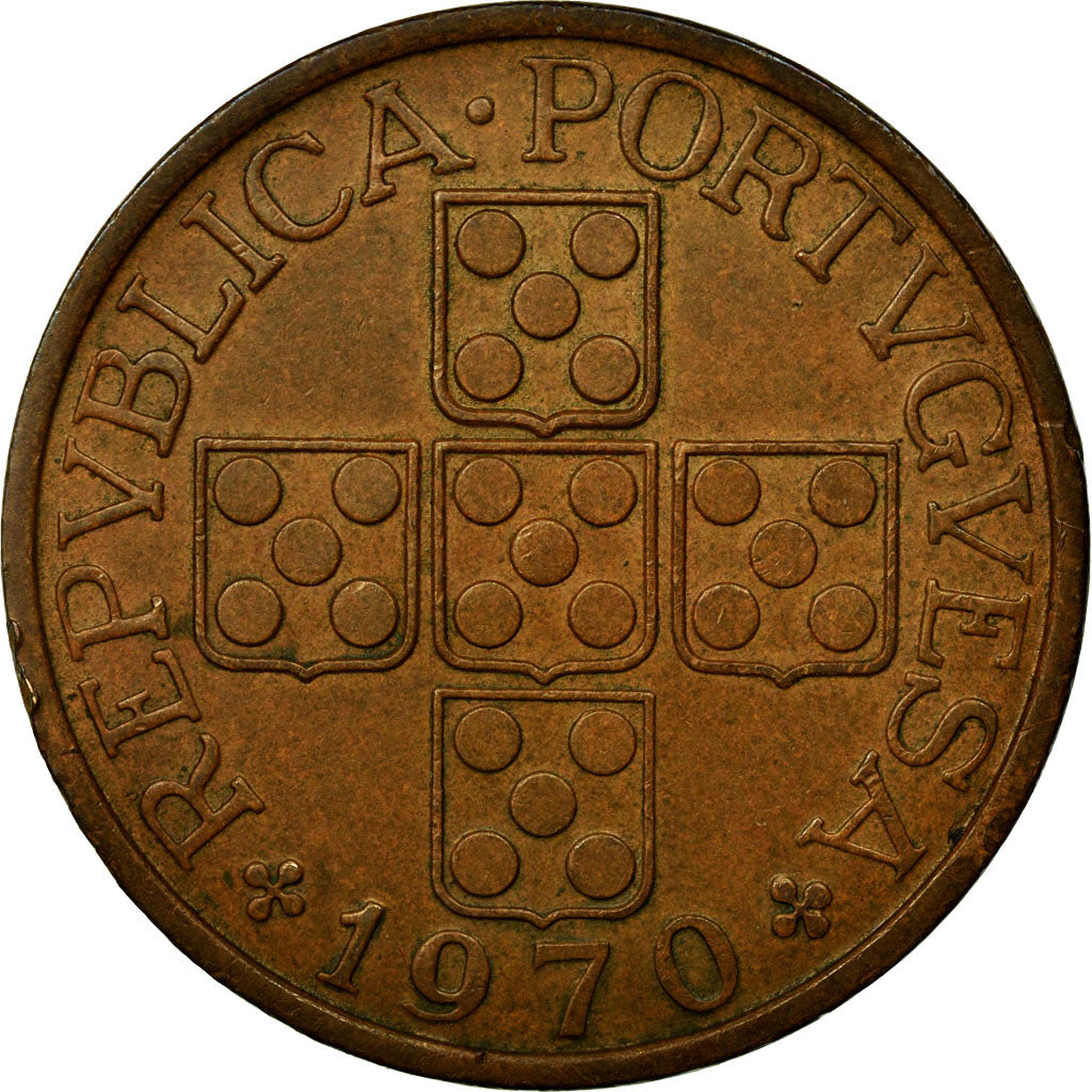Münze, Portugal, Escudo, 1970, SS, Bronze, KM:597