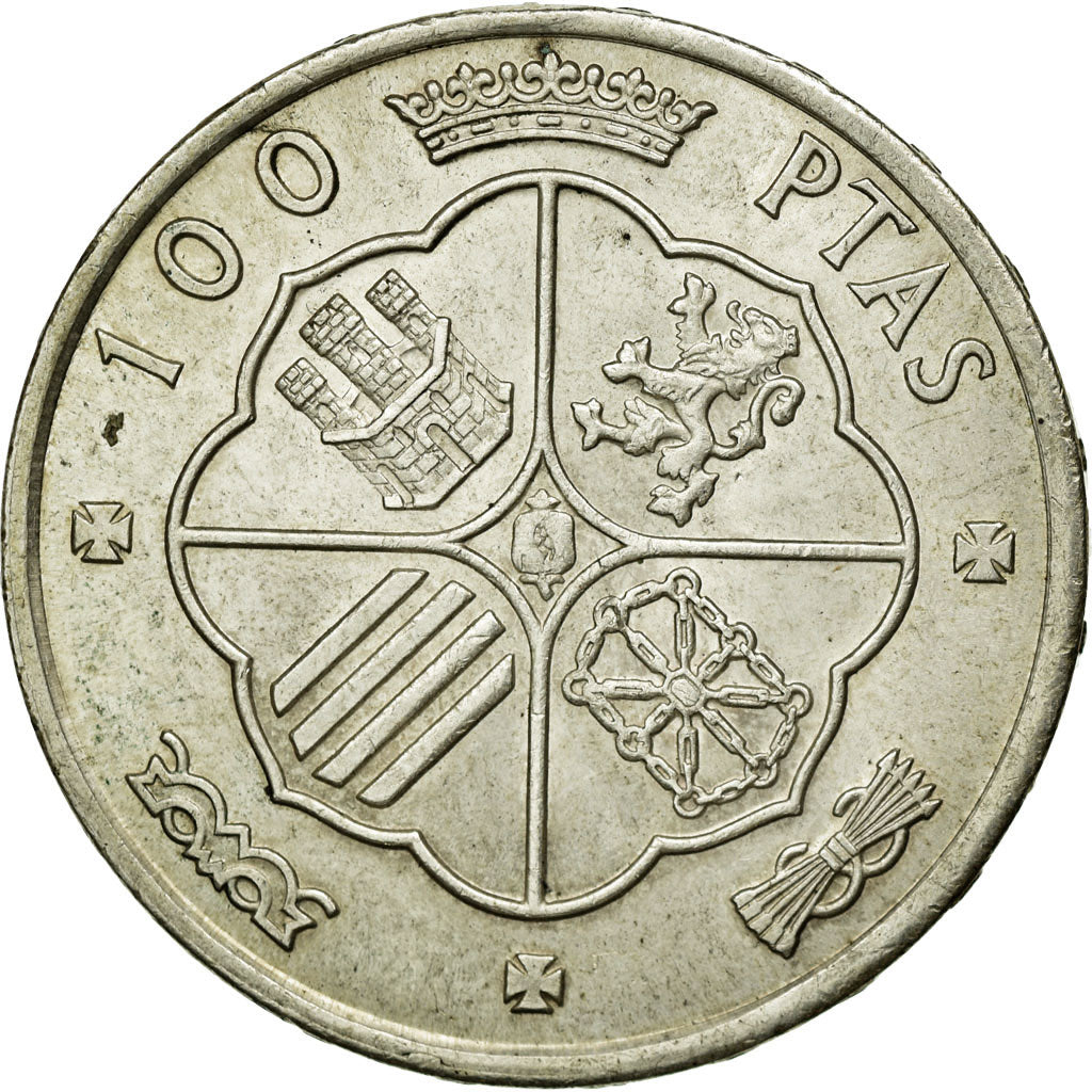 Coin, Spain, Caudillo and regent, 100 Pesetas, 1966, Madrid, EF(40-45), Silver