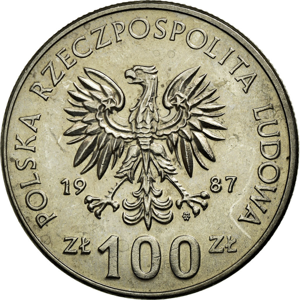 Münze, Polen, 100 Zlotych, 1987, Warsaw, VZ, Copper-nickel, KM:167