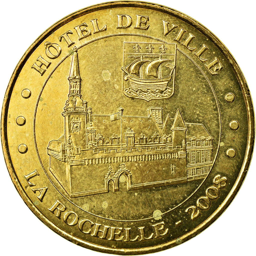 Francia, Token, Jetón turístico, La Rochelle - Hotel de ville, 2008, MDP, MBC