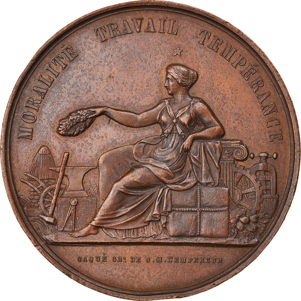 Frankreich, Medaille, Société Nationale d'Encouragement au bien, 1870, Caqué