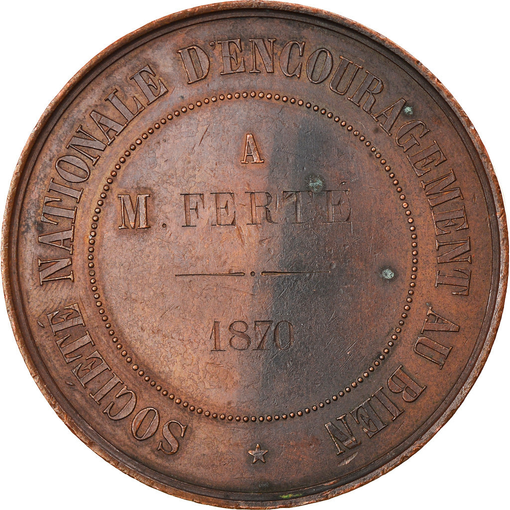 Frankreich, Medaille, Société Nationale d'Encouragement au bien, 1870, Caqué