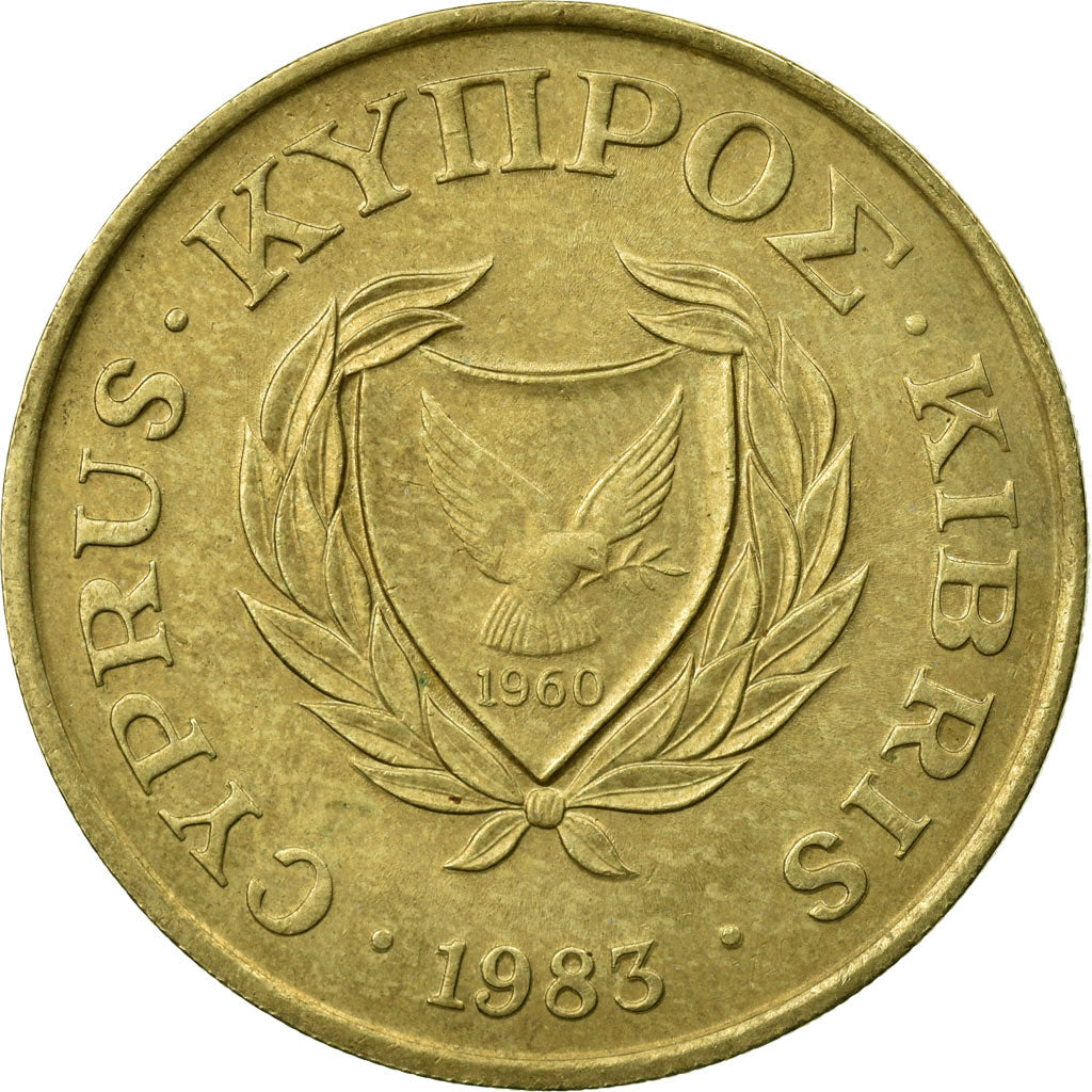 Münze, Zypern, 20 Cents, 1983, SS, Nickel-brass, KM:57.1
