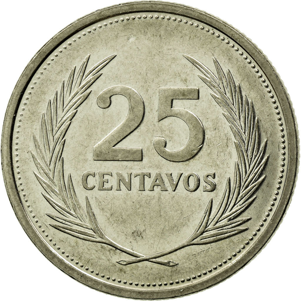 El Salvador, 25 Centavos, 1994, British Royal Mint, Nickel Clad Steel, ZF