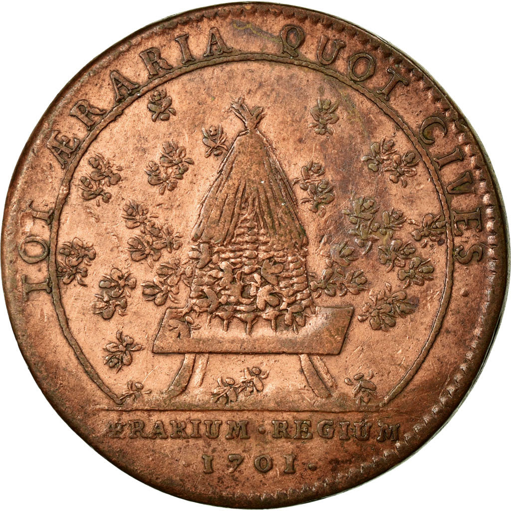 France, Token, Royal, EF(40-45), Copper