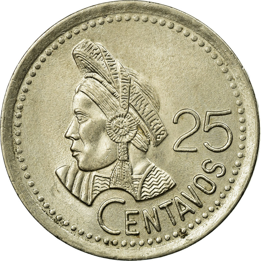Coin, Guatemala, 25 Centavos, 1995, EF(40-45), Copper-nickel, KM:278.5