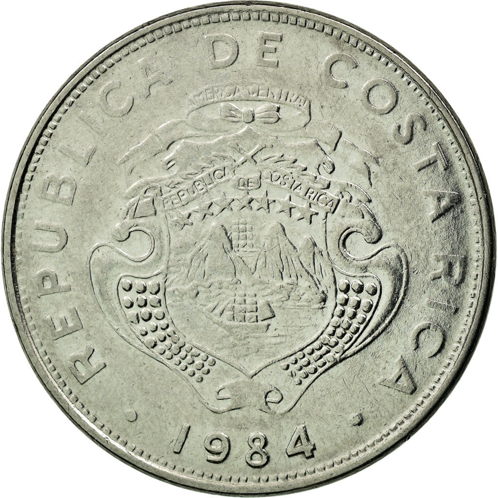 Moneta, Costa Rica, Colon, 1984, BB, Acciaio inossidabile, KM:210.1