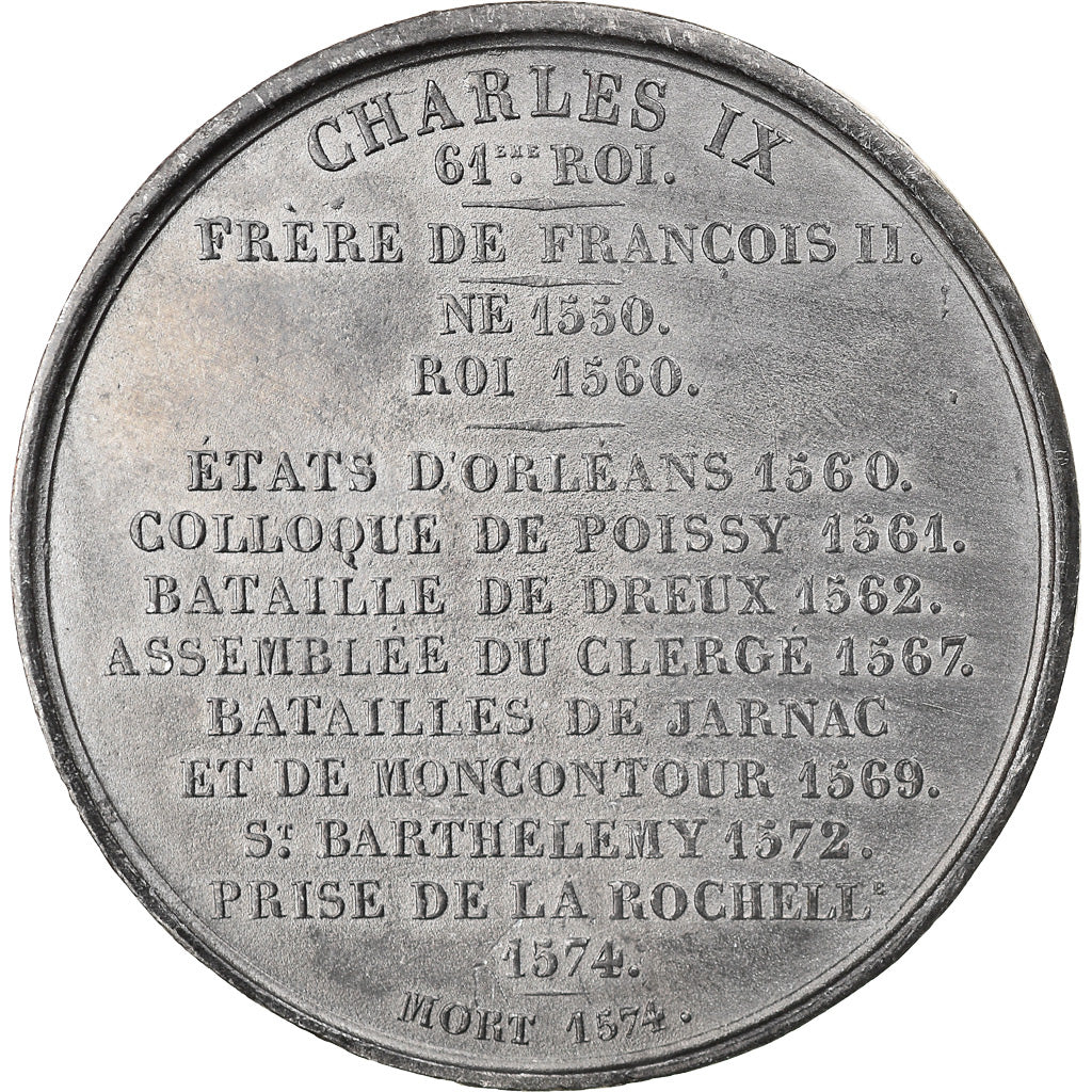 Francia, medalla, Charles IX  , Roi de France, History, Caqué, EBC, Hojalata