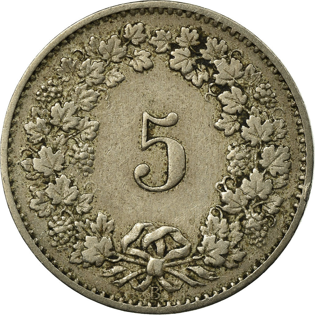 Munten, Zwitserland, 5 Rappen, 1880, Bern, FR, Copper-nickel, KM:26