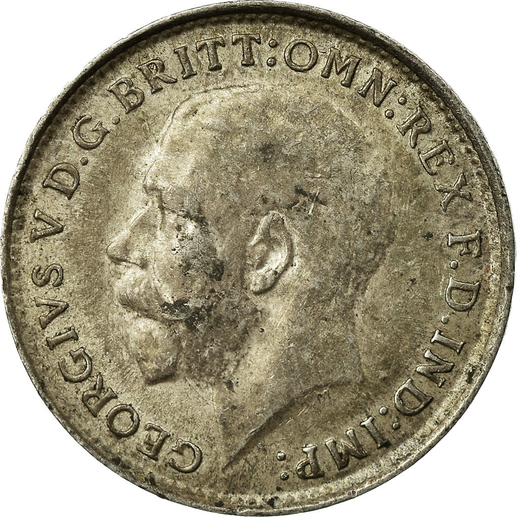 Moeda, Grã-Bretanha, George V, 3 Pence, 1916, EF(40-45), Prata, KM:813