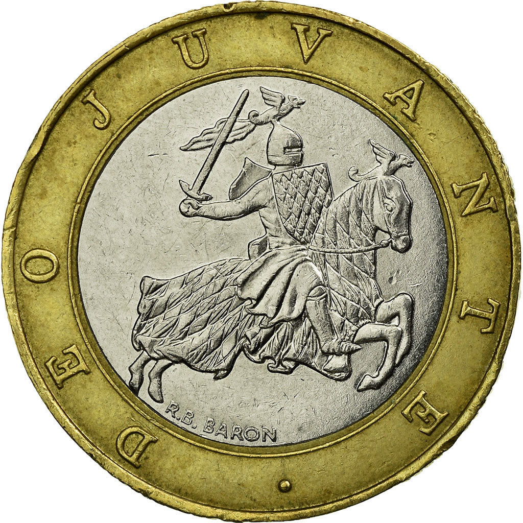 Moeda, Mónaco, Rainier III, 10 Francs, 1993, EF(40-45), Bimetálico, KM:163