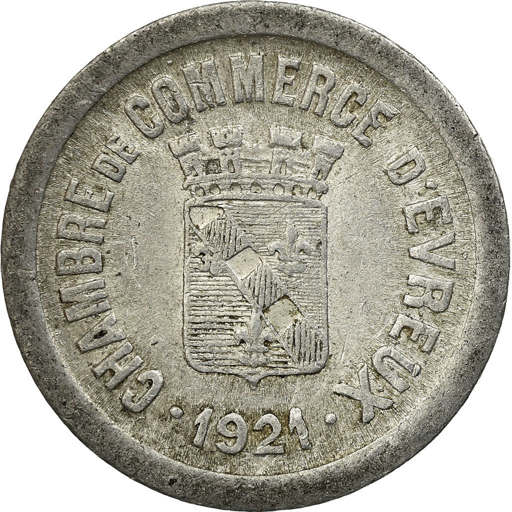 Coin, France, 5 Centimes, 1921, VF(30-35), Evreux, Aluminium, Elie:10.1