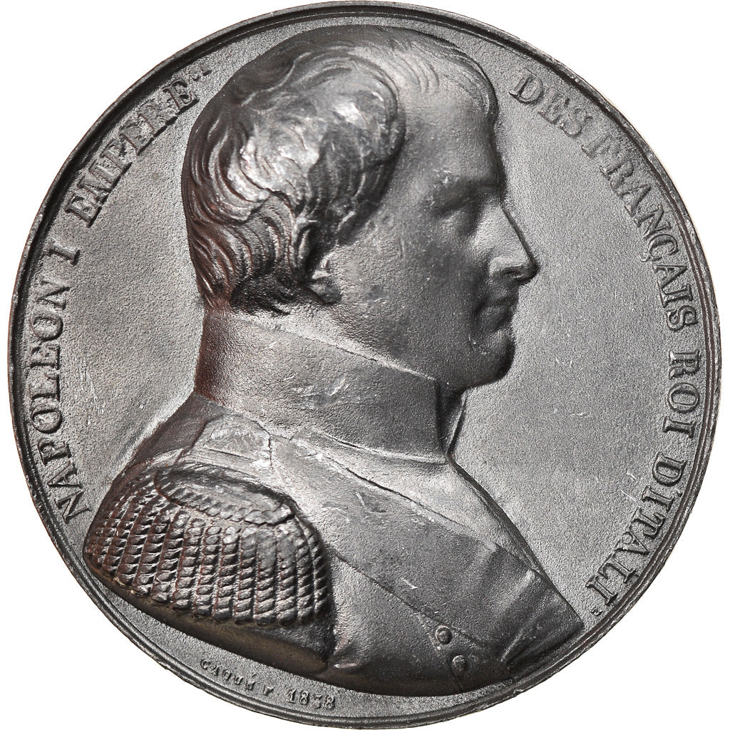 France, Medal, Napoléon Ier, Empereur, History, Caqué, AU(55-58), Tin