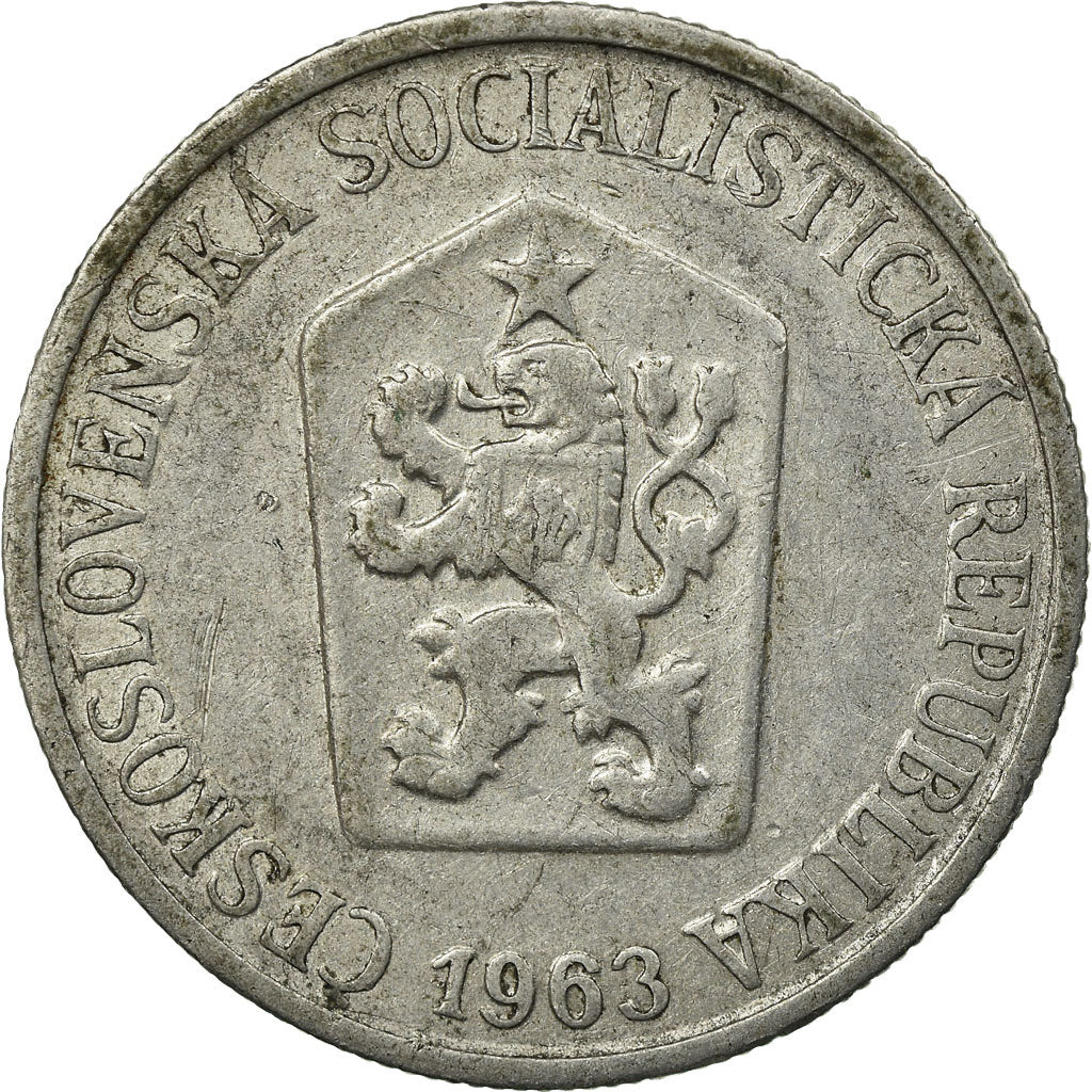 Munten, Tsjecho-Slowakije, 25 Haleru, 1963, FR+, Aluminium, KM:54