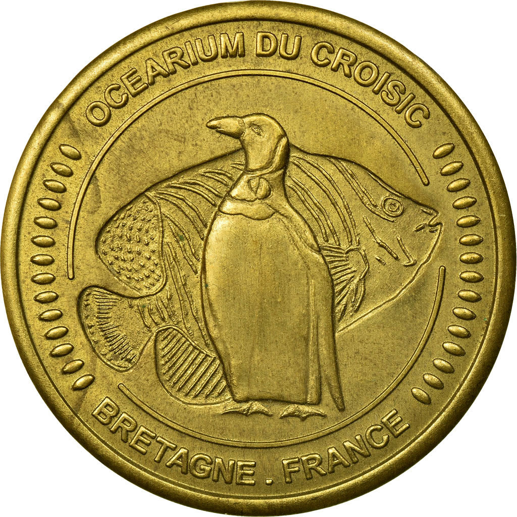 França, Jeton, Bretagne - Océarium du Croisic, Médaille Souvenir, AU(55-58)