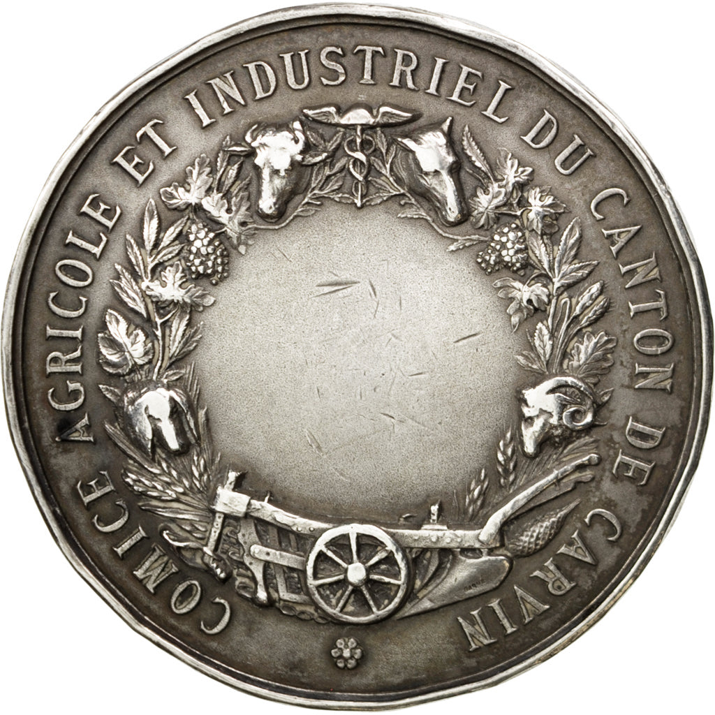 Francia, Medal, French Third Republic, Business & industry, BB+, Argento