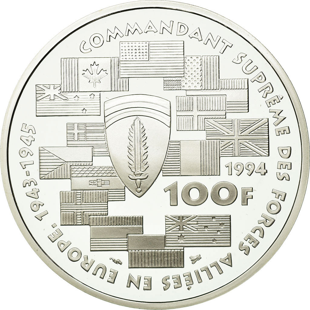 Coin, France, 100 Francs, 1994, MS(65-70), Silver, KM:1042, Gadoury:C83