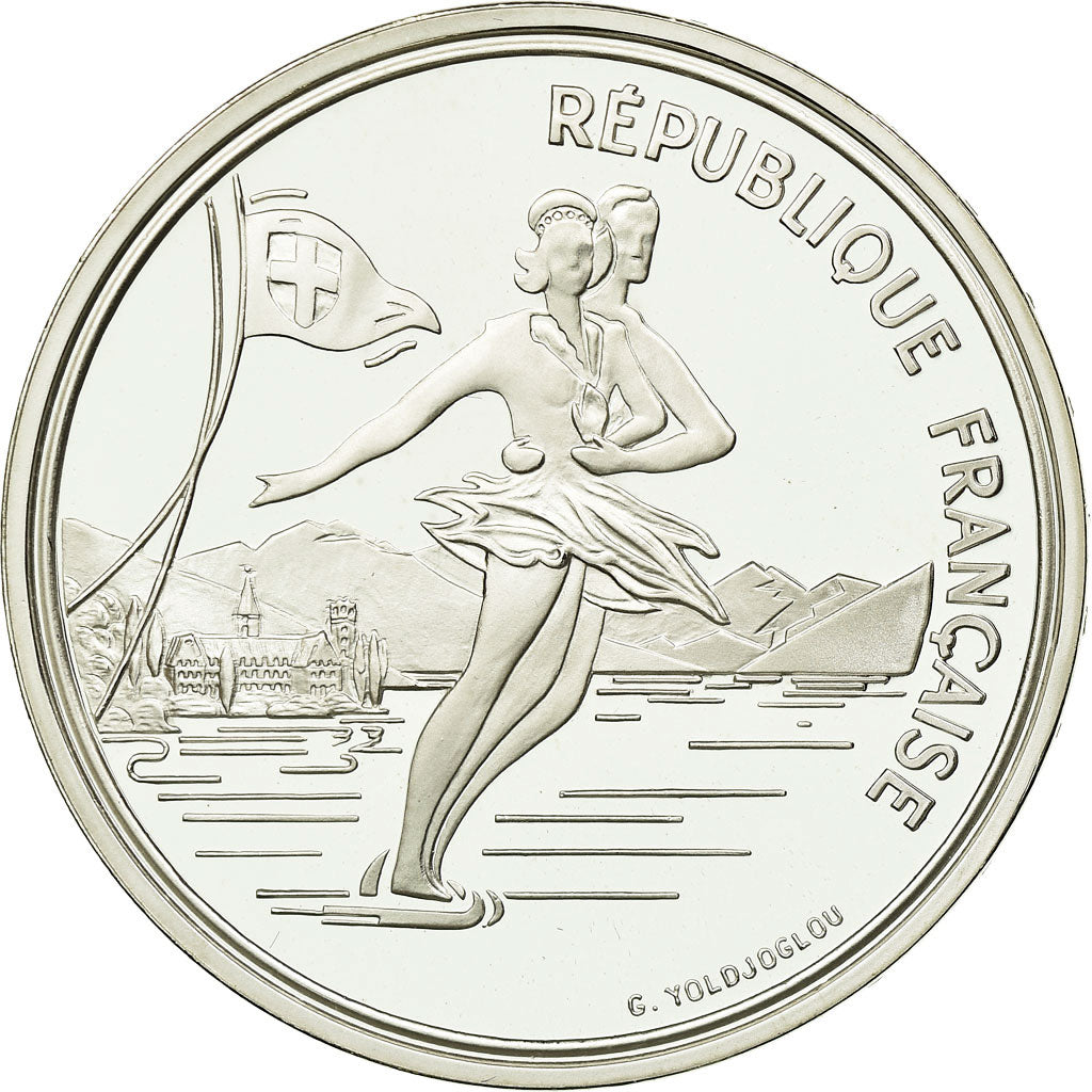 Moeda, França, 100 Francs, 1989, MS(65-70), Prata, KM:972, Gadoury:C3