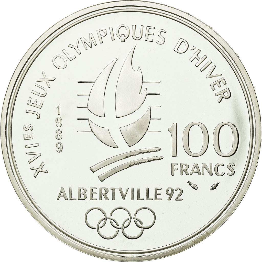 Moeda, França, 100 Francs, 1989, MS(65-70), Prata, KM:972, Gadoury:C3